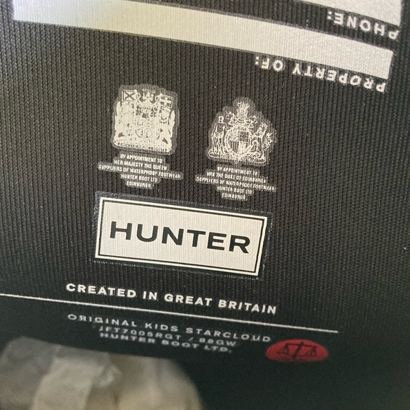 HUNTER Original Kids Starcloud Glitter Tall Rain Boot. New. - Picture 2 of 8